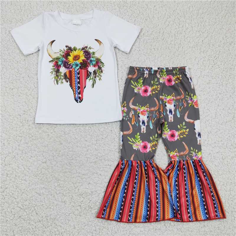 white bull top - Aztec pant set
