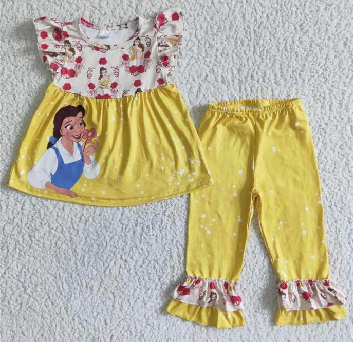 princess yellow pant set